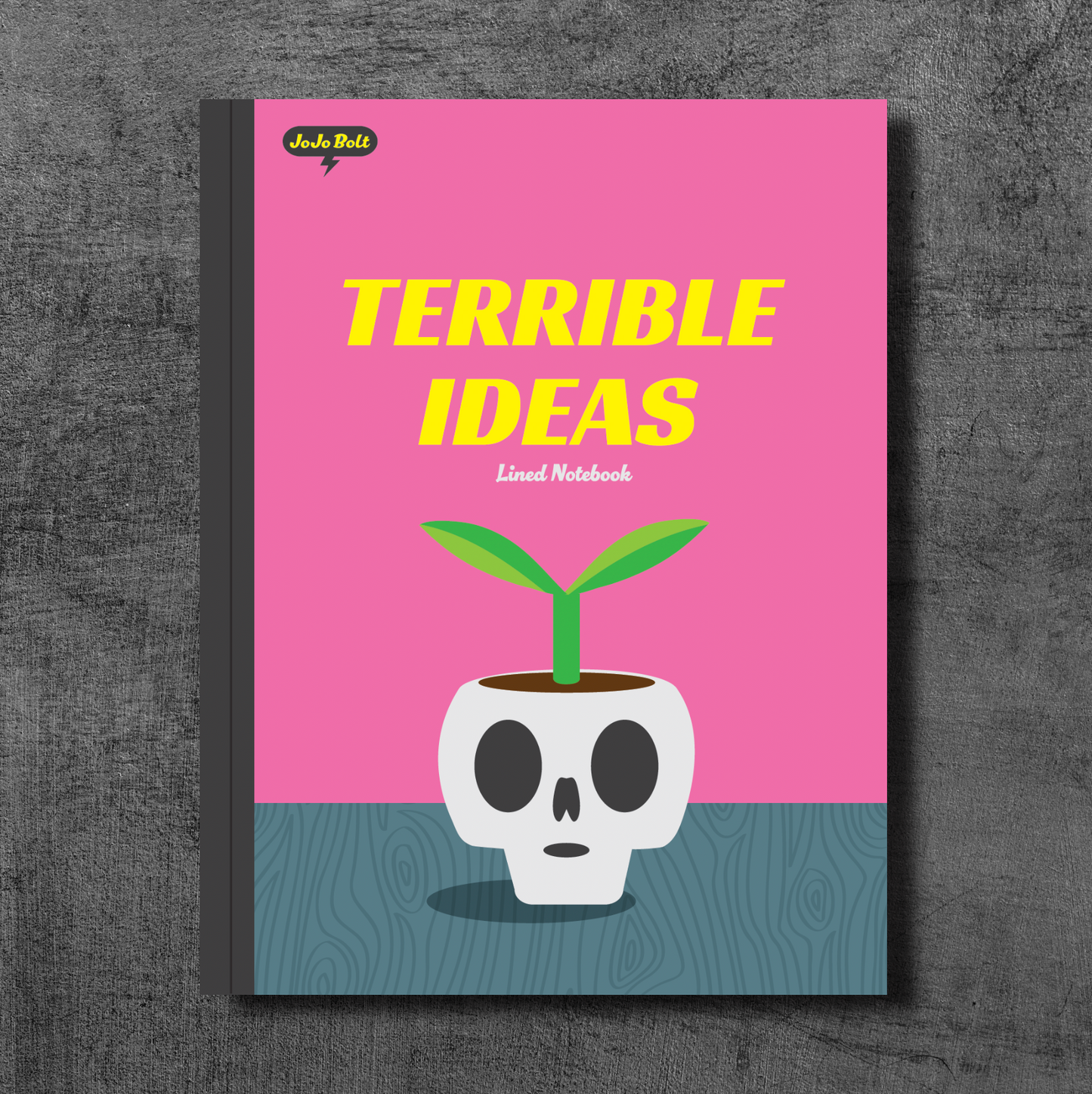 JoJo Bolt Terrible Ideas Lined Notebook, 7"x9.2"