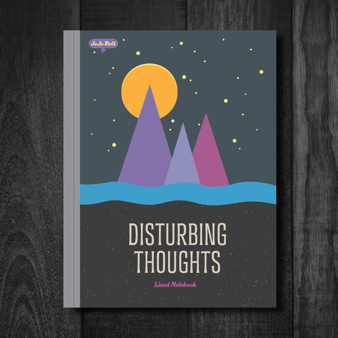 JoJo Bolt Disturbing Thoughts Lined Notebook, 7"x9x2"