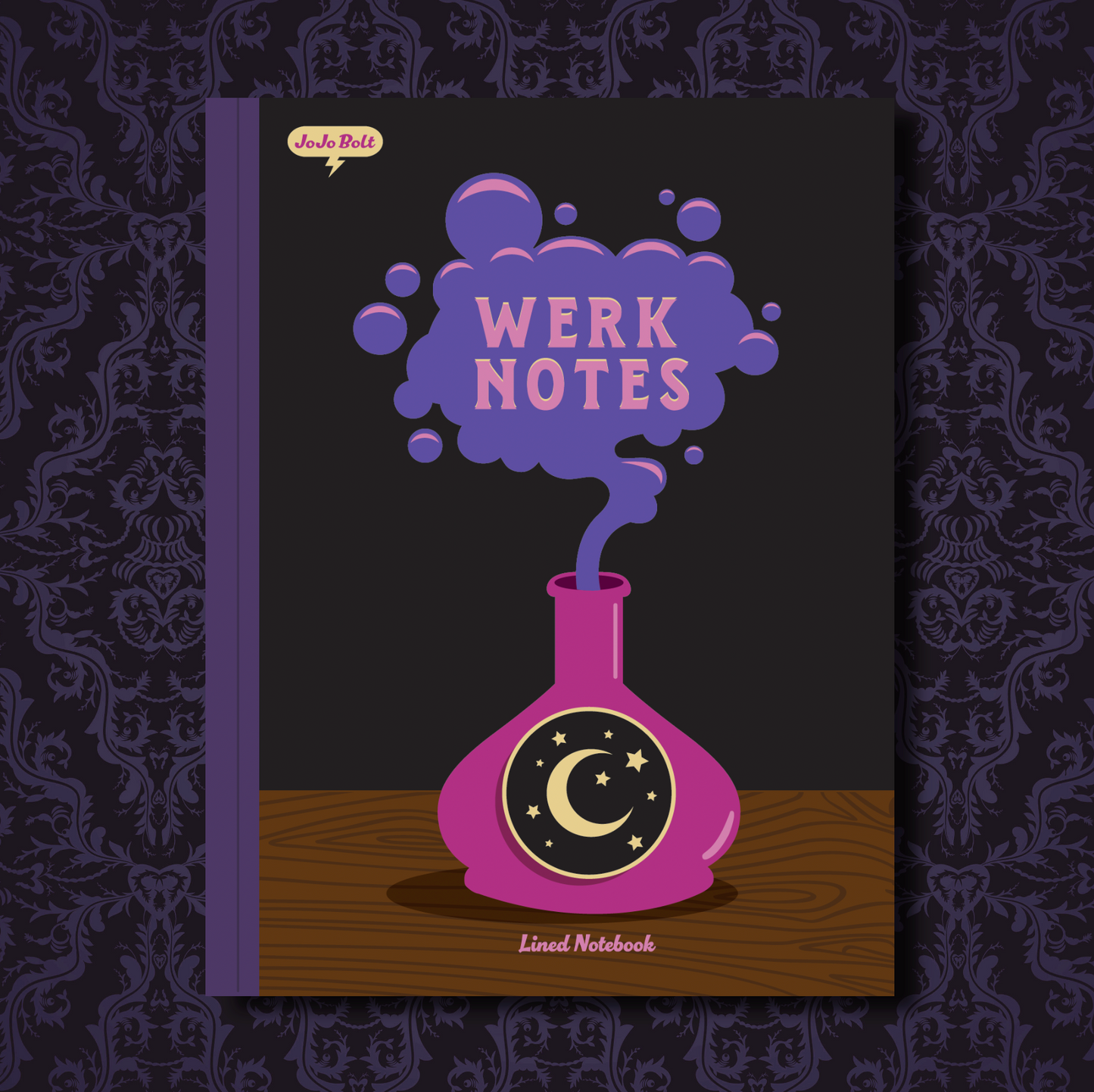 JoJo Bolt Werk Notes Lined Notebook, 7"x9.2"