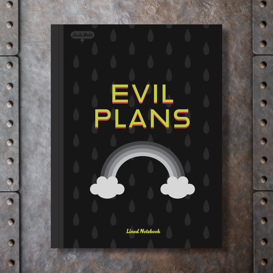 JoJo Bolt Evil Plans Lined Notebook, 7"x9.2"