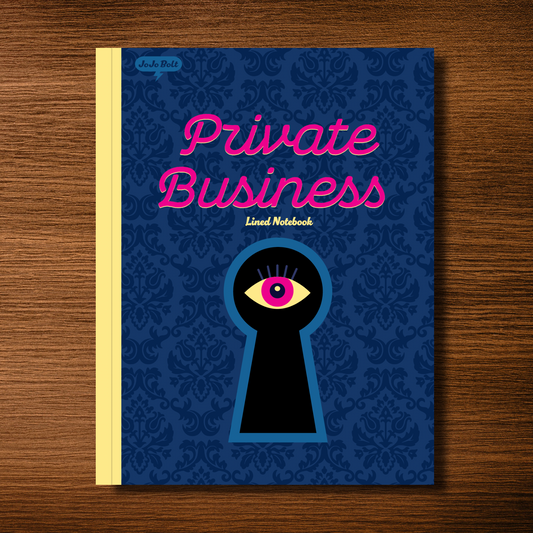 JoJo Bolt Private Business Lined Notebook, 7"x 9.2"