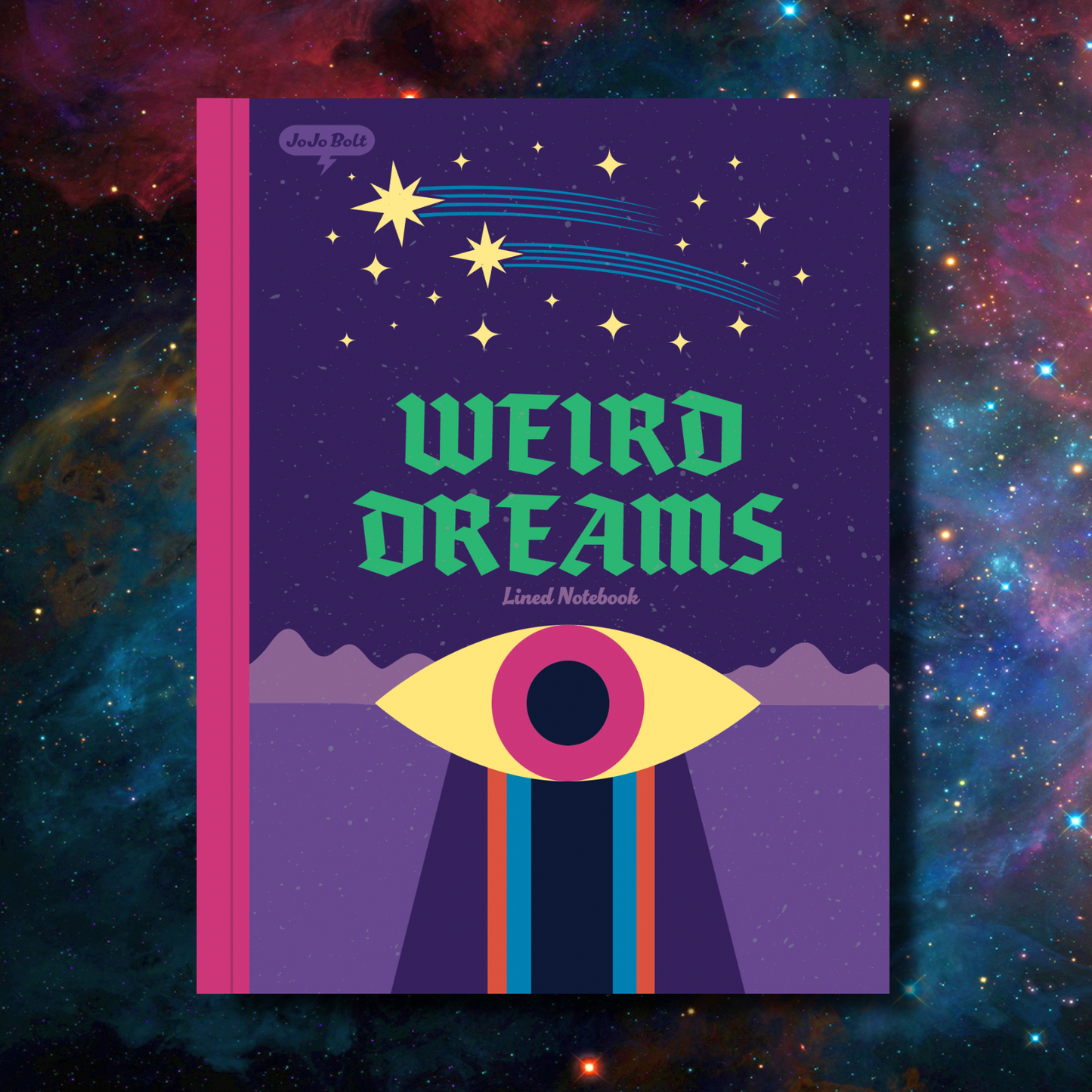 JoJo Bolt Weird Dreams Lined Notebook, 7"x 9.2"