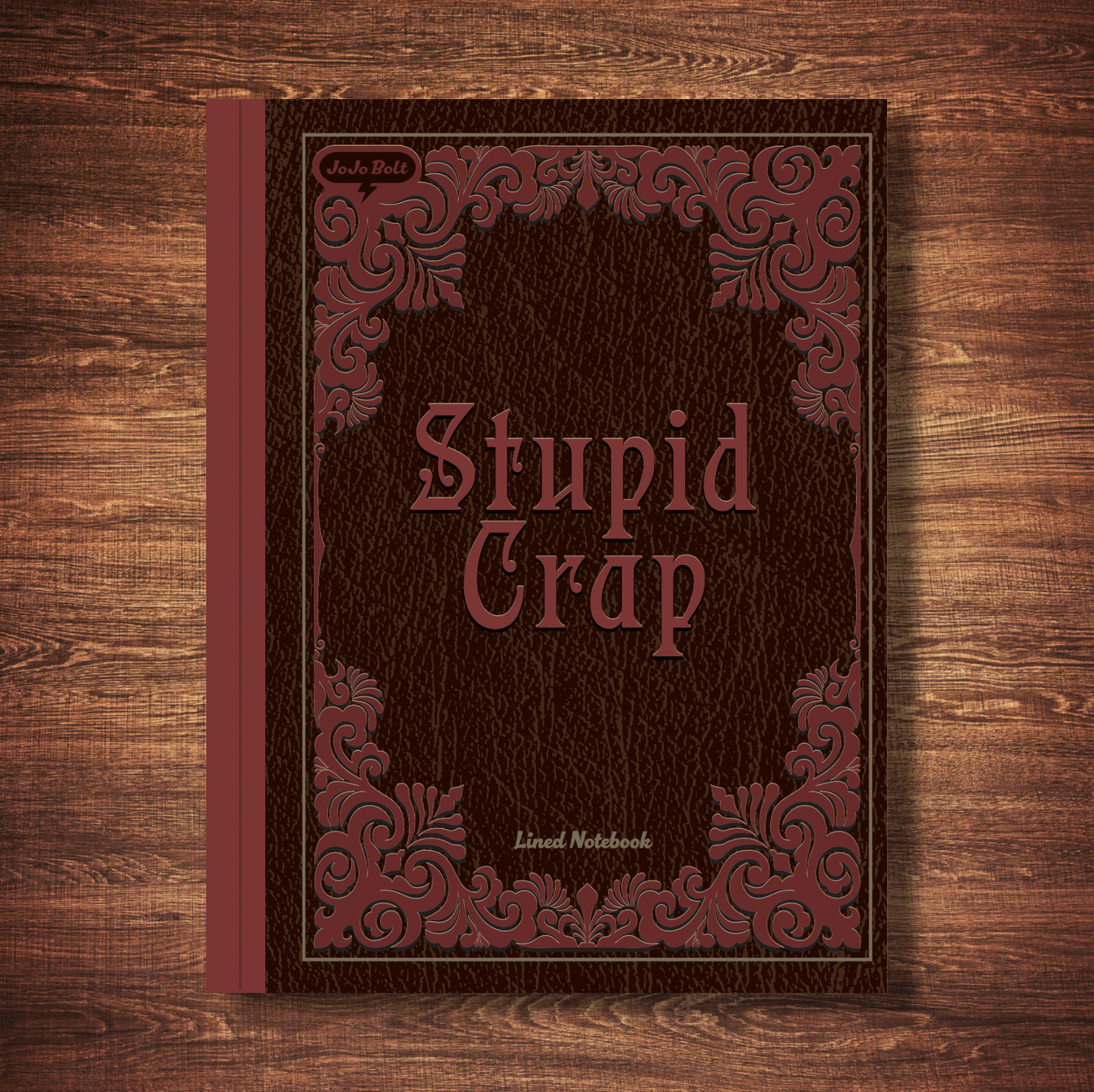 JoJo Bolt Stupid Crap Lined Notebook, 7"x9.2"