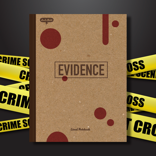 JoJo Bolt Evidence Lined Notebook, 7"x9.2"
